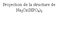 Zone de Texte: Projection de la structure de Na2Ca(HPO4)2