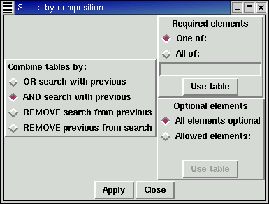 LOGIC menu window