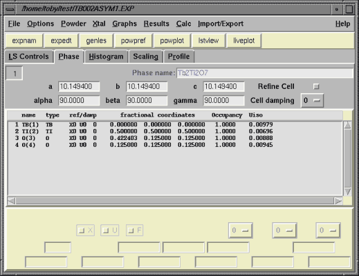example picture of the EXPGUI interface