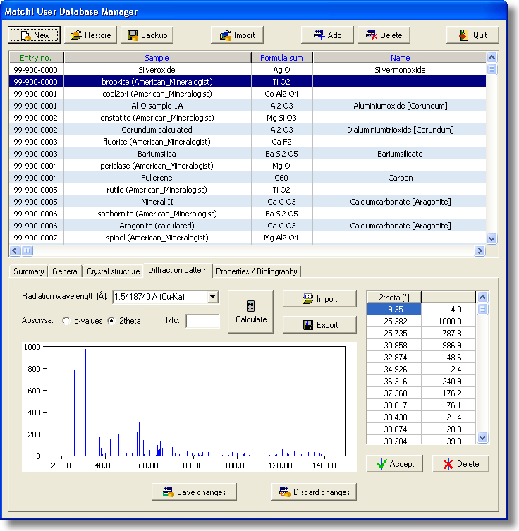 Screen shot of Match! Version 1.4 User Database Manager