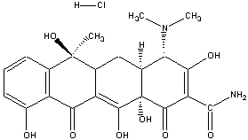 Tetracycline model off the internet in chemdraw mode