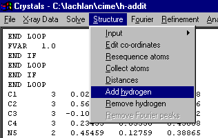 Adding calculated Hydrogens menu