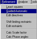 Calling up the Guided Refinement from the Menu